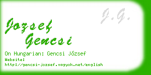 jozsef gencsi business card